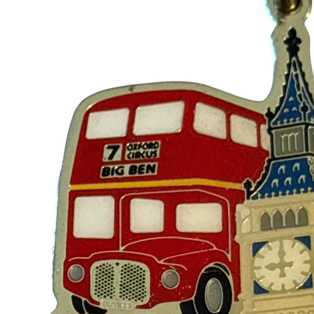 London Metal Keychain Double Decker Bus Big Ben Telephone Box Souvenir‎ England